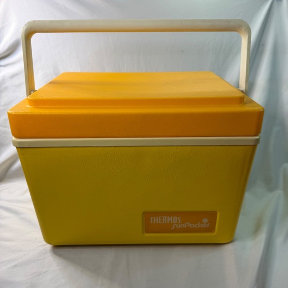 Thermos Other - Vintage Thermos SunPacker Cooler Model 7718 Yellow Orange 11 Qt 10L Made in USA